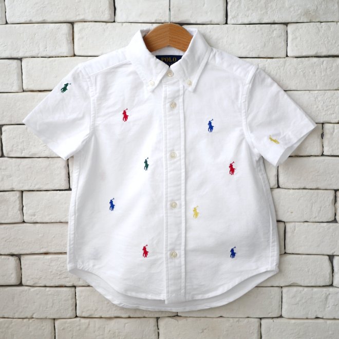 POLO RALPH LAUREN KIDS POLO PONY COTTON OXFORD SHIRT