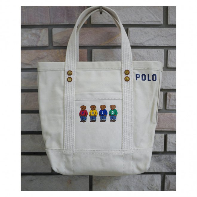 POLO RALPH LAUREN POLO BEAR CANVAS TOTE