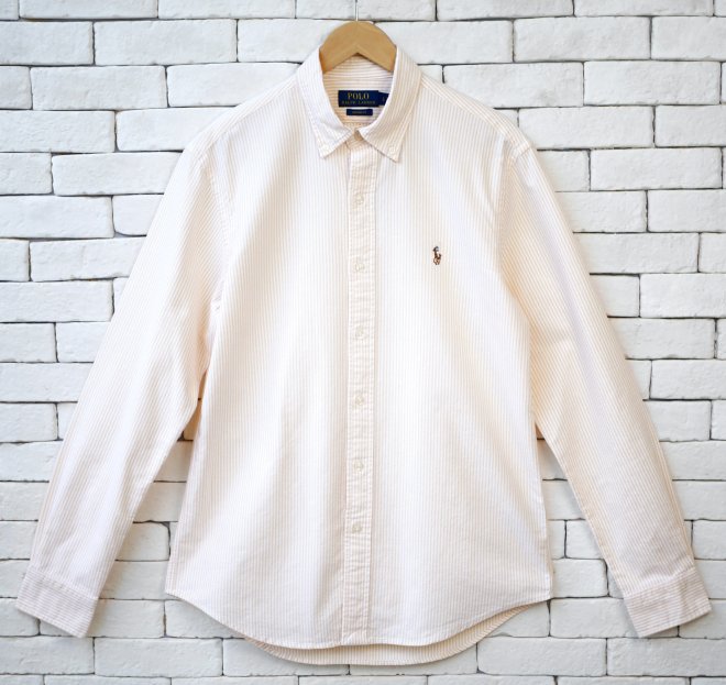 POLO RALPH LAUREN CUSTOM FIT STRIPED OXFORD SHIRT
