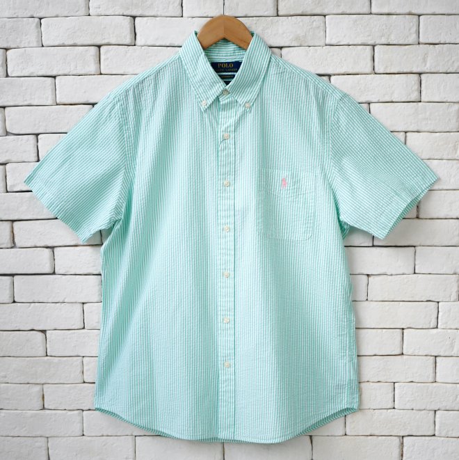 POLO RALPH LAUREN RL PREPSTER CLASSIC FIT SEERSUCKER SHIRT