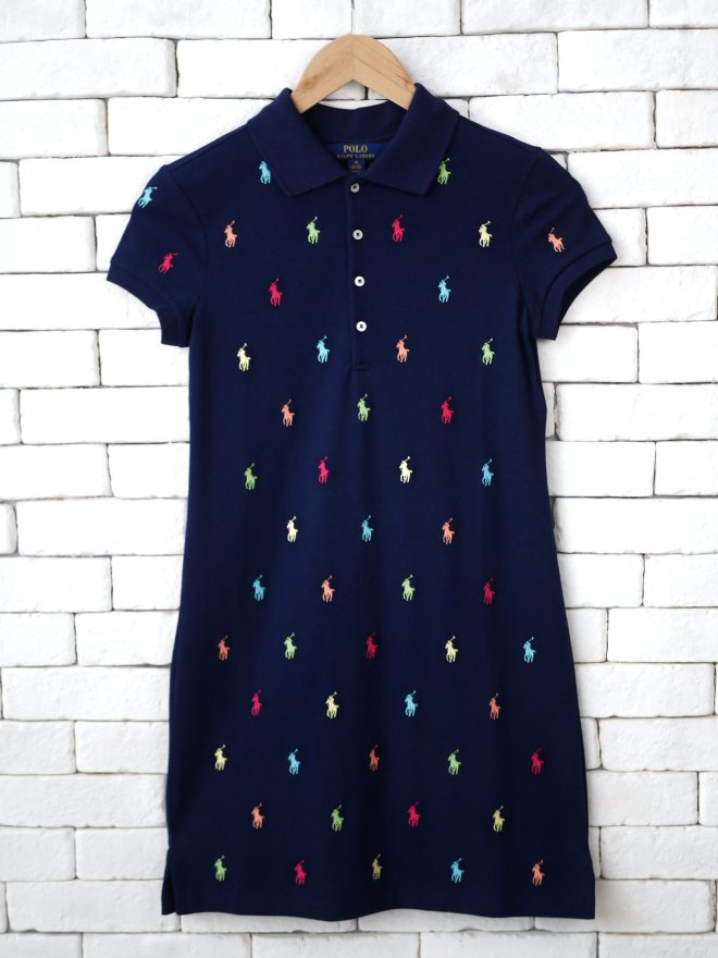 POLO RALPH LAUREN GIRLS POLO PONY STRETCH MESH POLO DRESS