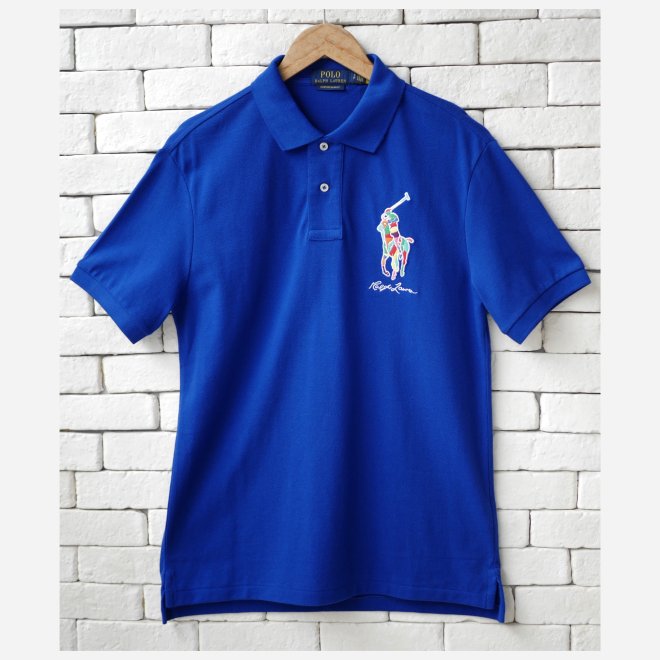 POLO RALPH LAUREN CUSTOM SLIM FIT BIG PONY MESH POLO SHIRT