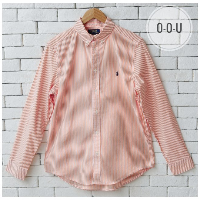 POLO RALPH LAUREN BOYS STRIPED COTTON POPLIN SHIRT