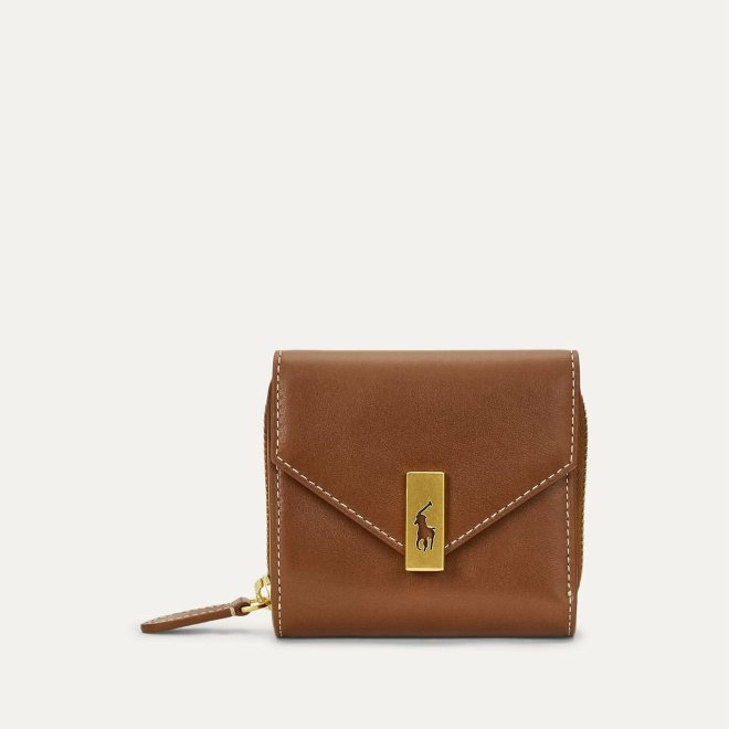 POLO RALPH LAUREN POLO ID LEATHER COMPACT WALLET