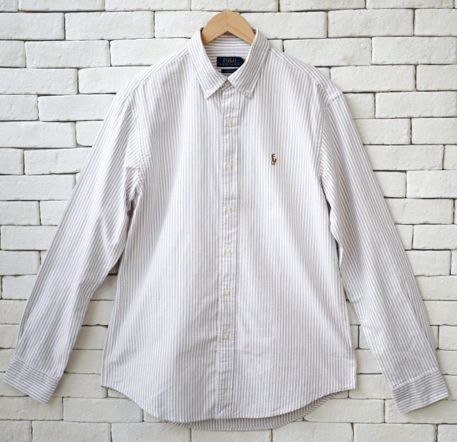 POLO RALPH LAUREN CUSTOM FIT STRIPED OXFORD SHIRT