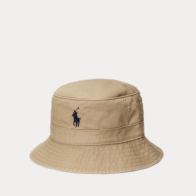 POLO RALPH LAUREN COTTON CHINO BUCKET HAT