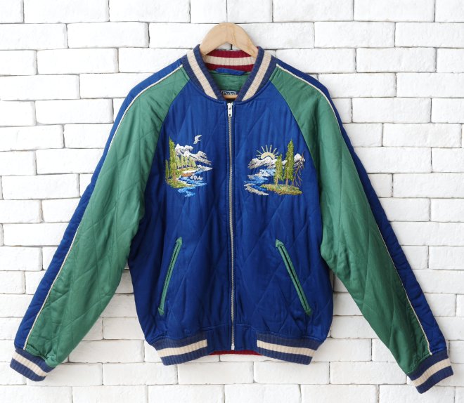 POLO RALPH LAUREN EMBROIDERED SATIN FLIGHT JACKET