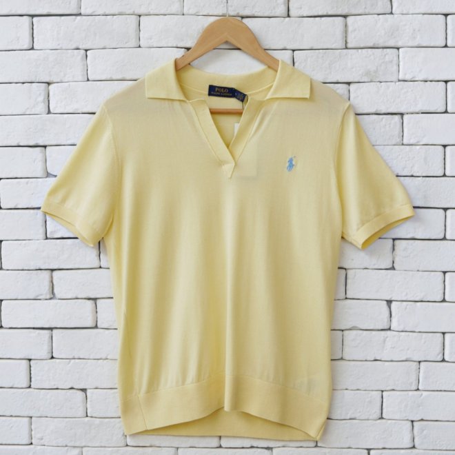 POLO RALPH LAUREN WOMEN SHRUNKEN FIT TERRY POLO SHIRT