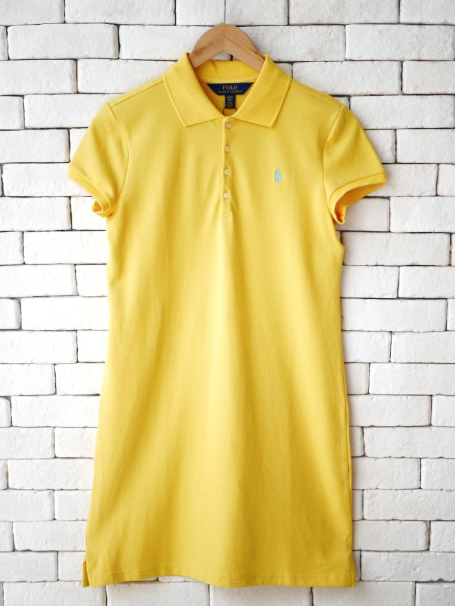 POLO RALPH LAUREN GIRLS COTTON STRETCH MESH POLO DRESS