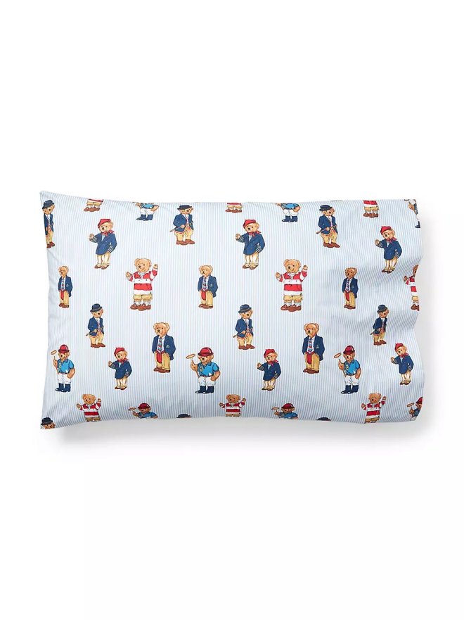 POLO RALPH LAUREN POLO BEAR STRIPES PILLOWCASE