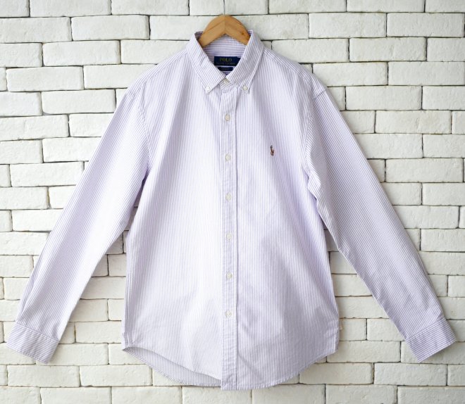 POLO RALPH LAUREN CUSTOM FIT STRIPED OXFORD SHIRT