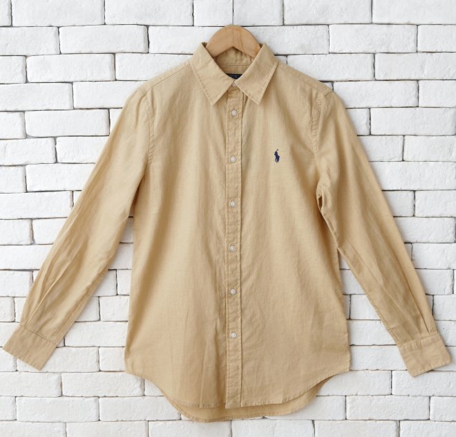POLO RALPH LAUREN WOMEN CLASSIC FIT LINEN SHIRT