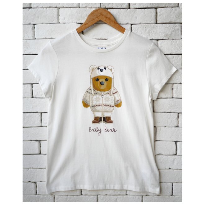 POLO RALPH LAUREN GIRLS POLO BEAR COTTON GIRLS T-SHIRT