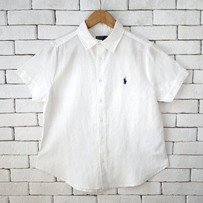POLO RALPH LAUREN WOMEN LINEN SHORT SLEEVE SHIRT