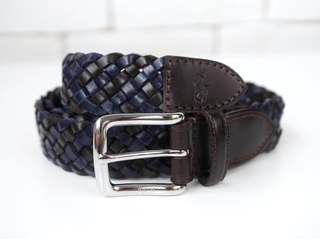 POLO RALPH LAUREN BRAIDED LEATHER BELT