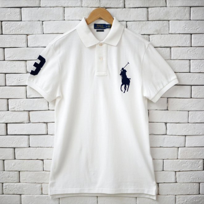 POLO RALPH LAUREN CUSTOM SLIM FIT BIG PONY MESH POLO SHIRT