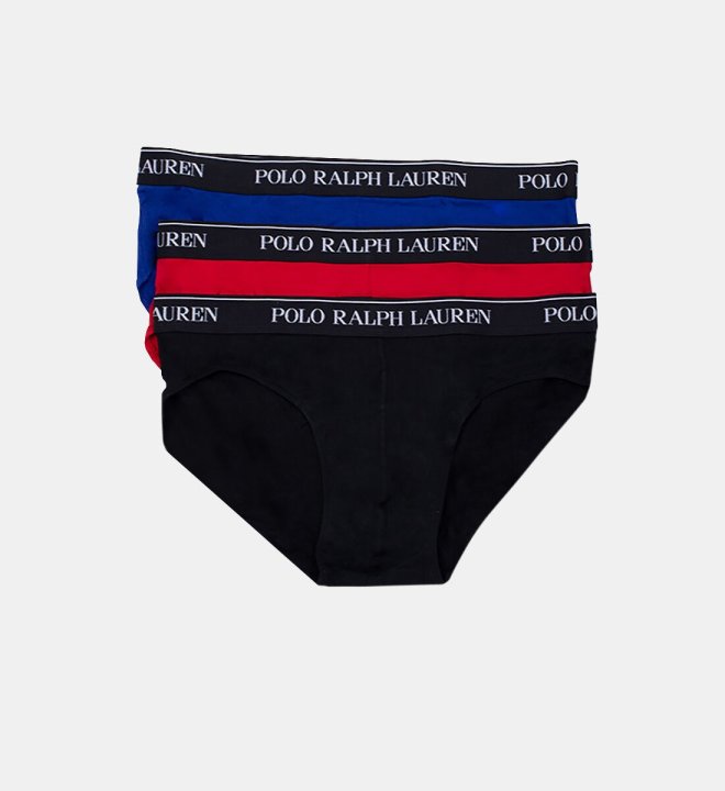 POLO RALPH LAUREN STRETCH COTTON BRIEF 3-PACK
