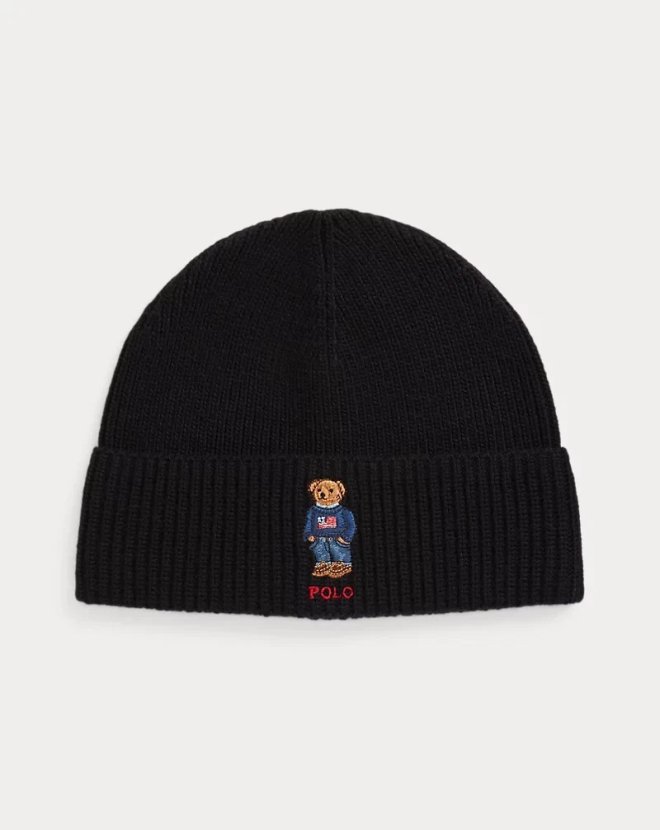 POLO RALPH LAUREN POLO BEAR RIB-KNIT BEANIE