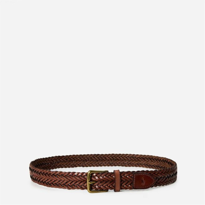POLO RALPH LAUREN BRAIDED LEATHER BELT