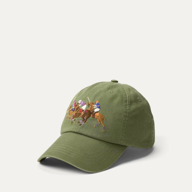 POLO RALPH LAUREN TRIPLE-PONY TWILL BALL CAP