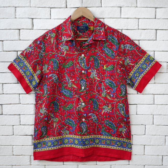 POLO RALPH LAUREN CLASSIC FIT PAISLEY LINEN CAMP SHIRT