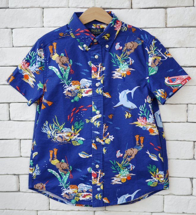 POLO RALPH LAUREN KIDS POLO BEAR SHORT SLEEVE SHIRT