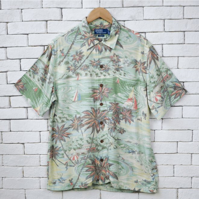 POLO RALPH LAUREN CLASSIC FIT TROPICAL-PRINT CAMP SHIRT
