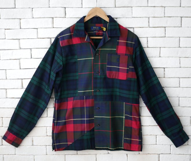 POLO RALPH LAUREN CLASSIC FIT PATCHWORK OXFORD CAMP SHIRT