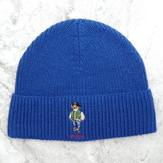 POLO RALPH LAUREN POLO BEAR RIBBED KNIT BEANIE