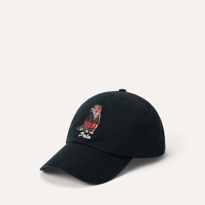 POLO RALPH LAUREN DOG-EMBROIDERED TWILL BALL CAP