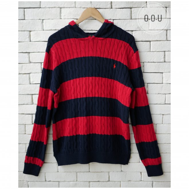 POLO RALPH LAUREN GIRLS CABLE-KNIT HOODIE