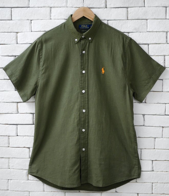 POLO RALPH LAUREN CUSTOM SLIM FIT LINEN SHIRT
