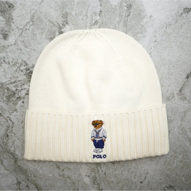 POLO RALPH LAUREN POLO BEAR COTTON BEANIE
