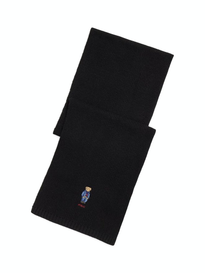 POLO RALPH LAUREN POLO BEAR RIB-KNIT SCARF