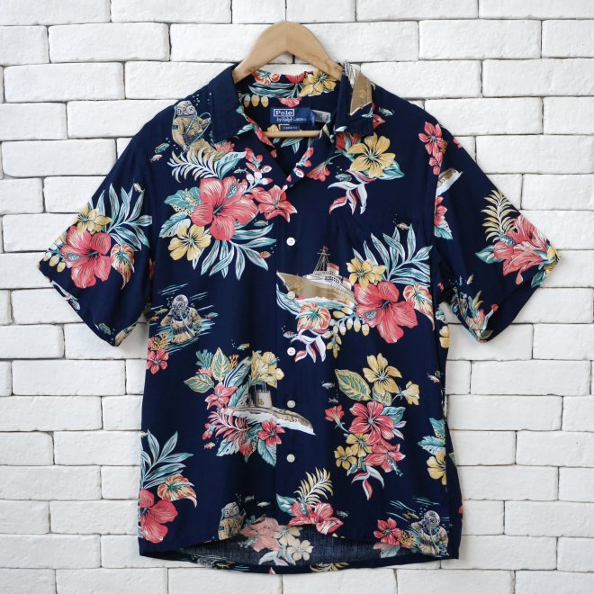 POLO RALPH LAUREN TROPICAL FLORAL CAMP SHIRT