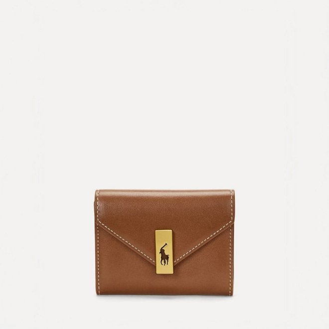 POLO RALPH LAUREN POLO ID LEATHER FOLD-OVER CARD CASE