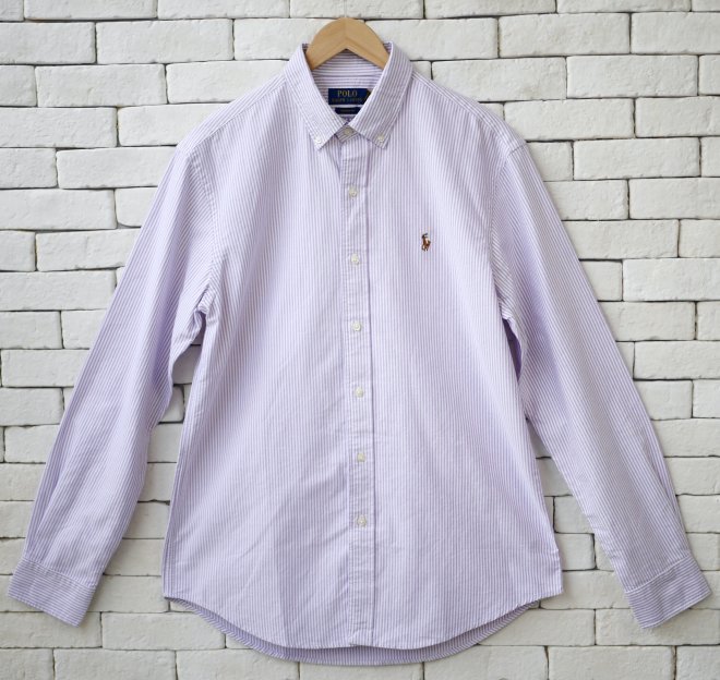 POLO RALPH LAUREN CUSTOM FIT STRIPED OXFORD SHIRT