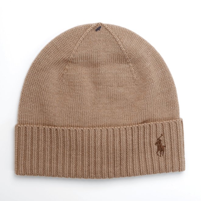 POLO RALPH LAUREN RIBBED WOOL BLEND BEANIE