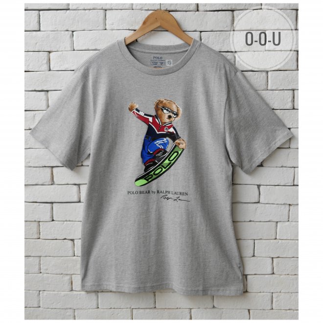 POLO RALPH LAUREN BOYS SNOWBOARD BEAR COTTON T-SHIRT