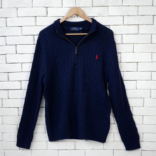 POLO RALPH LAUREN CABLE-KNIT WOOL-CASHMERE JUMPER