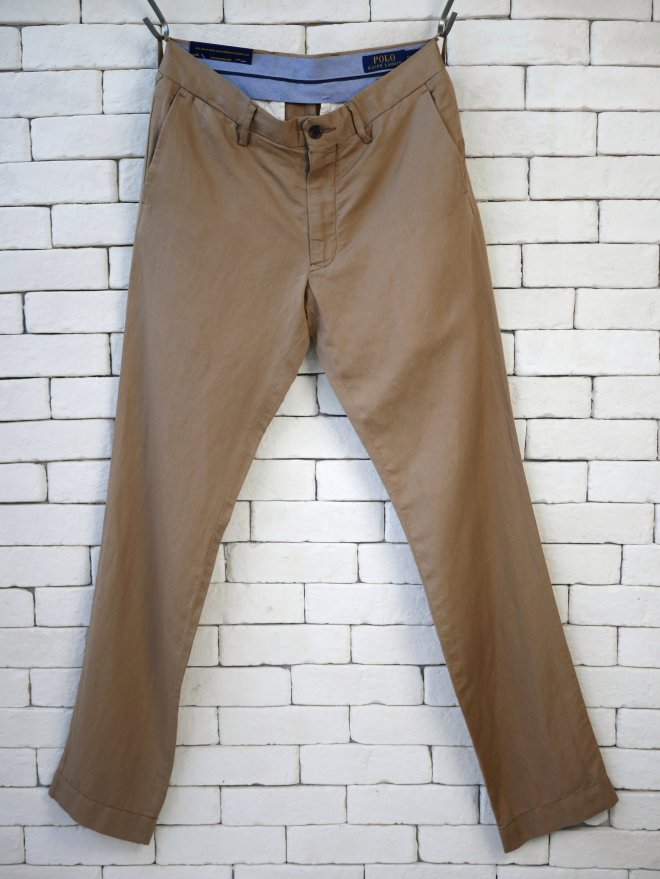 POLO RALPH LAUREN SLIM FIT LINEN-BLEND TWILL PANT