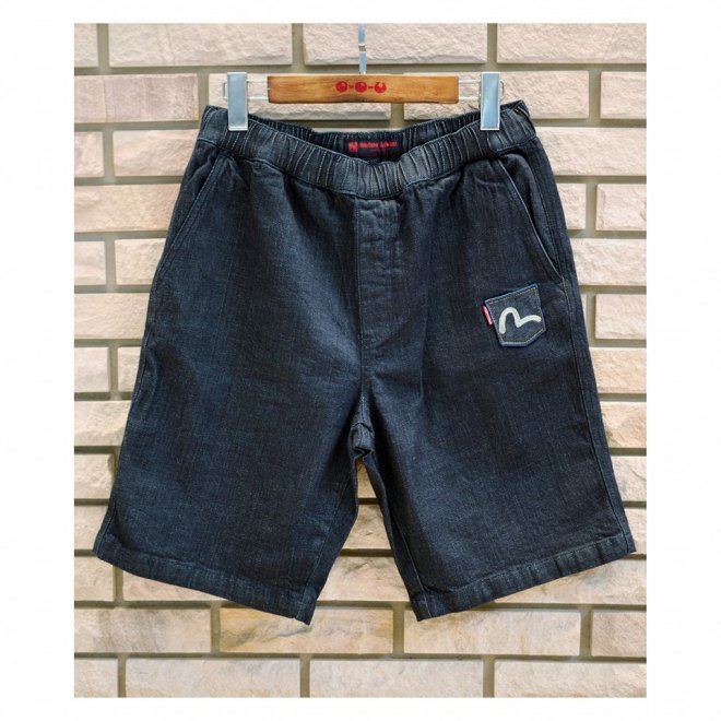 EVISU Seagull and Logo Embroidered Denim Shorts