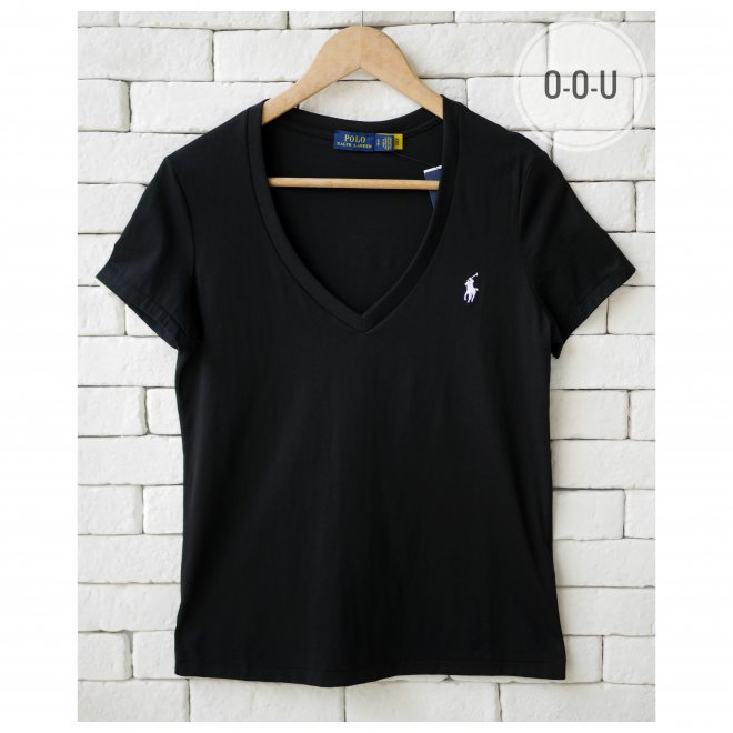 POLO RALPH LAUREN COTTON JERSEY V-NECK TEE