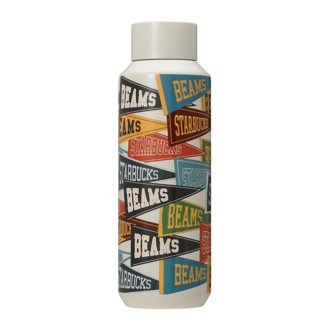 BEAMS x Starbucks Recycled Stainless Steel Bottle Pennant Design [473ml]