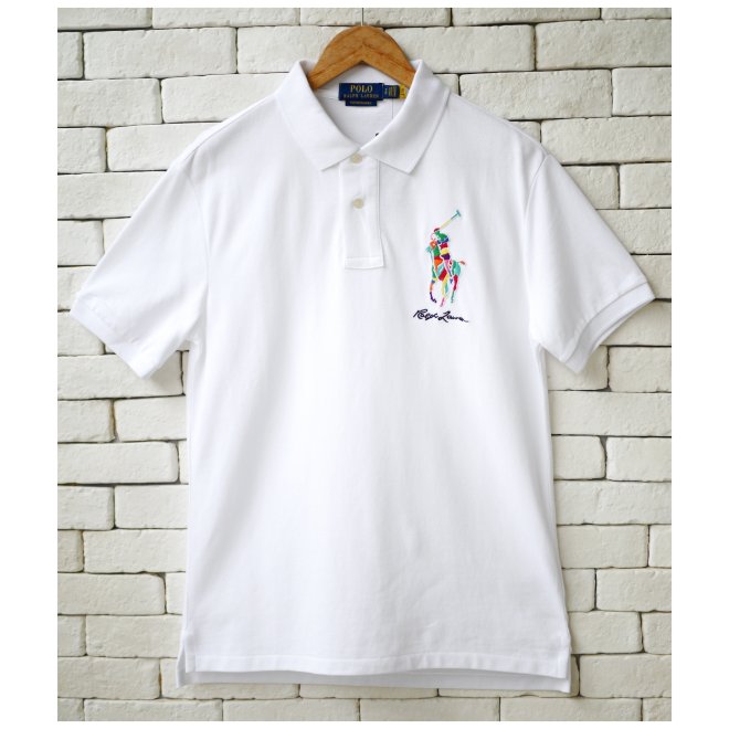 POLO RALPH LAUREN CUSTOM SLIM FIT BIG PONY MESH POLO SHIRT