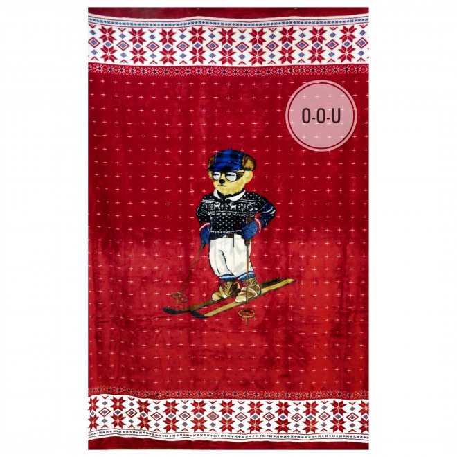 POLO RALPH LAUREN SKI BEAR THROW BLANKET