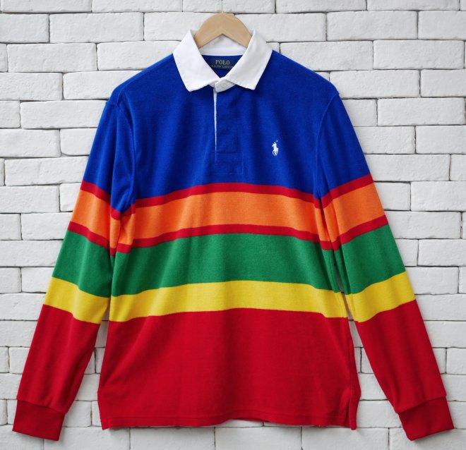 POLO RALPH LAUREN CLASSIC FIT STRIPED TERRY RUGBY SHIRT
