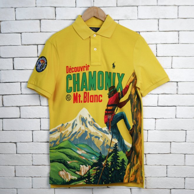 POLO RALPH LAUREN CLASSIC FIT MESH GRAPHIC POLO SHIRT