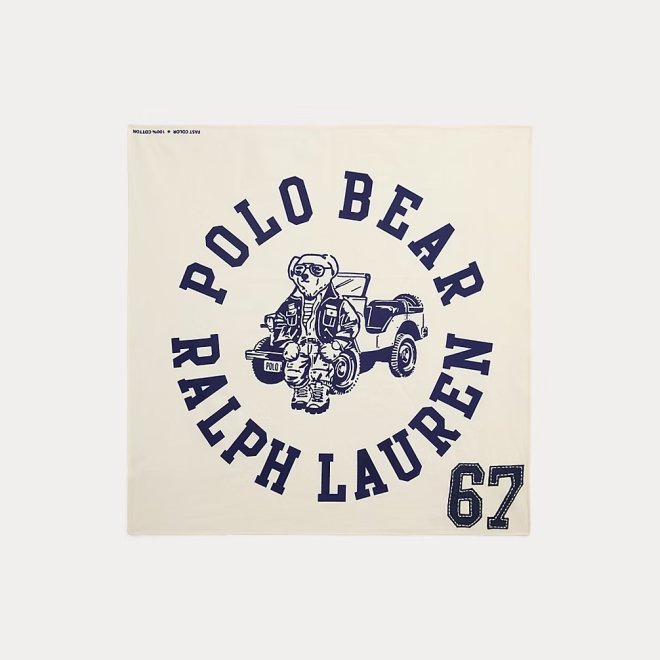 POLO RALPH LAUREN POLO BEAR COTTON BANDANNA