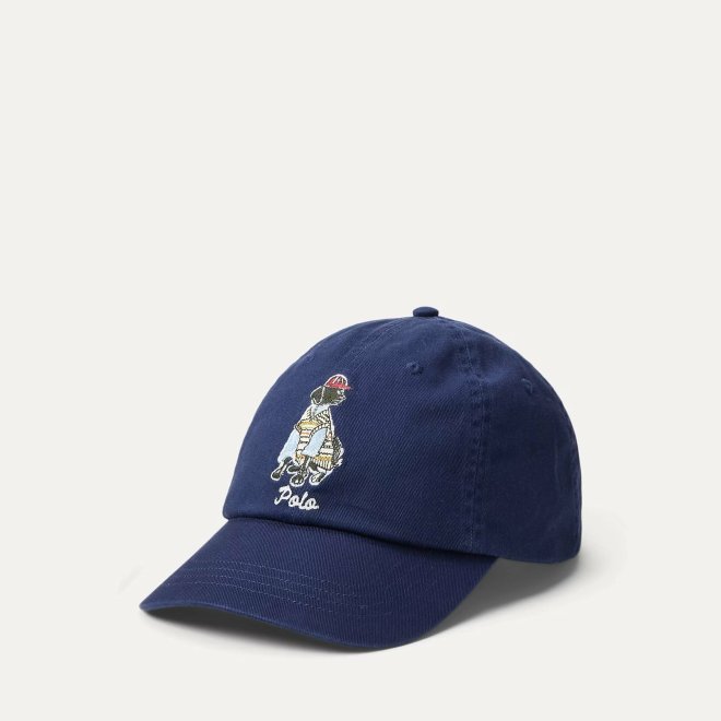 POLO RALPH LAUREN DOG EMBROIDERED TWILL BALL CAP